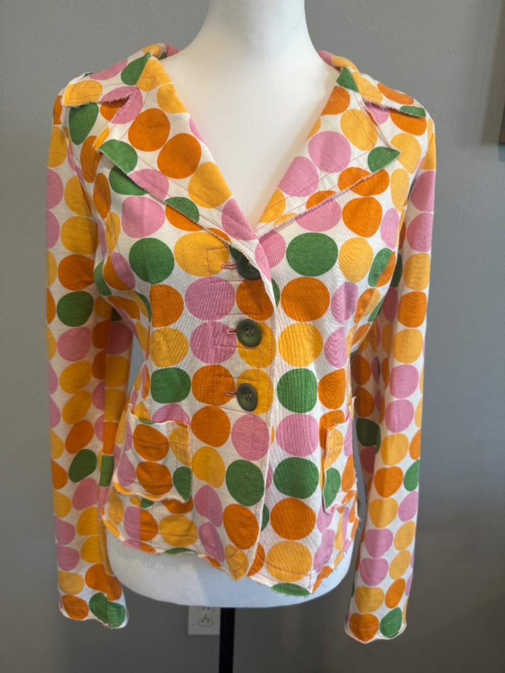 Ivy Jane Polka Dot Blazer Hippie Boho Y2K Small